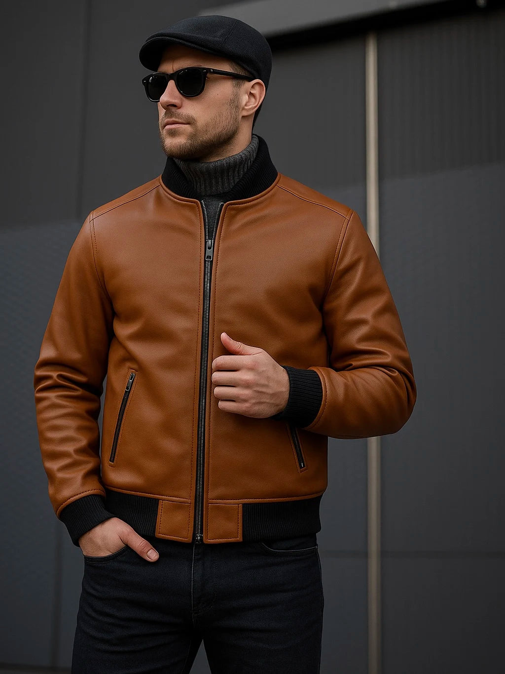 LEXINGTON BROWN LEATHER JACKET