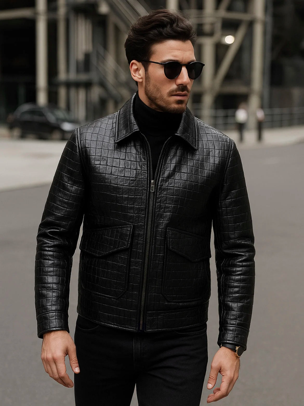 CHELSEA BLACK LEATHER JACKET